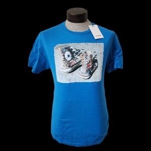 Converse All Star Mens Blue T-Shirt | Chuck Taylor High Top | NWT | Large